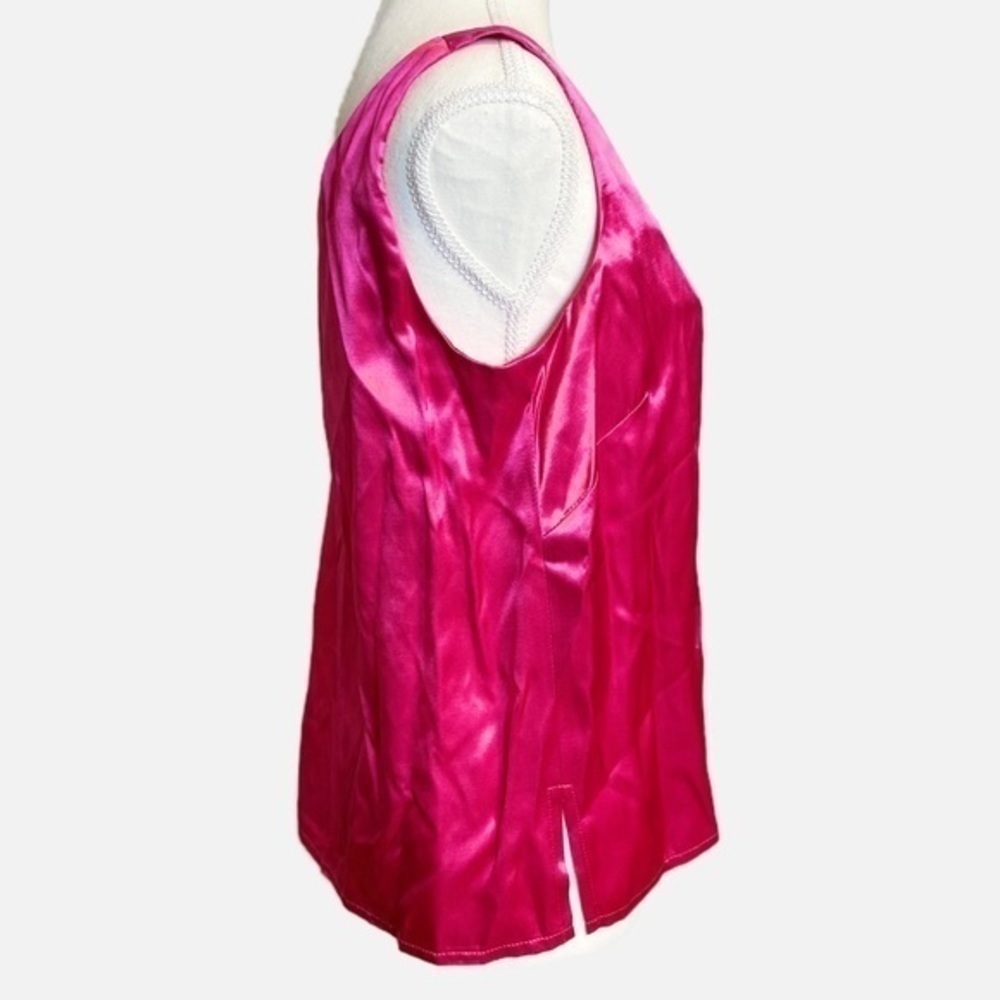 Night Lights Vintage Pink Silk Tank Top - Picture 3 of 6
